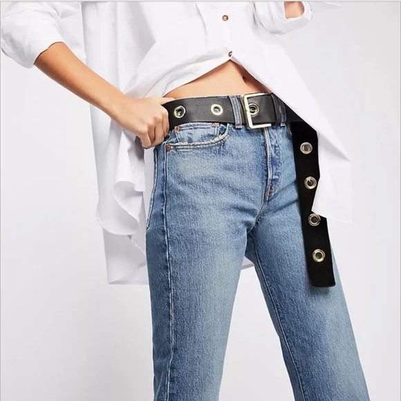 Levi's 501 Premium straight High rise button fly Light Blue Size 27 big E - Picture 8 of 15